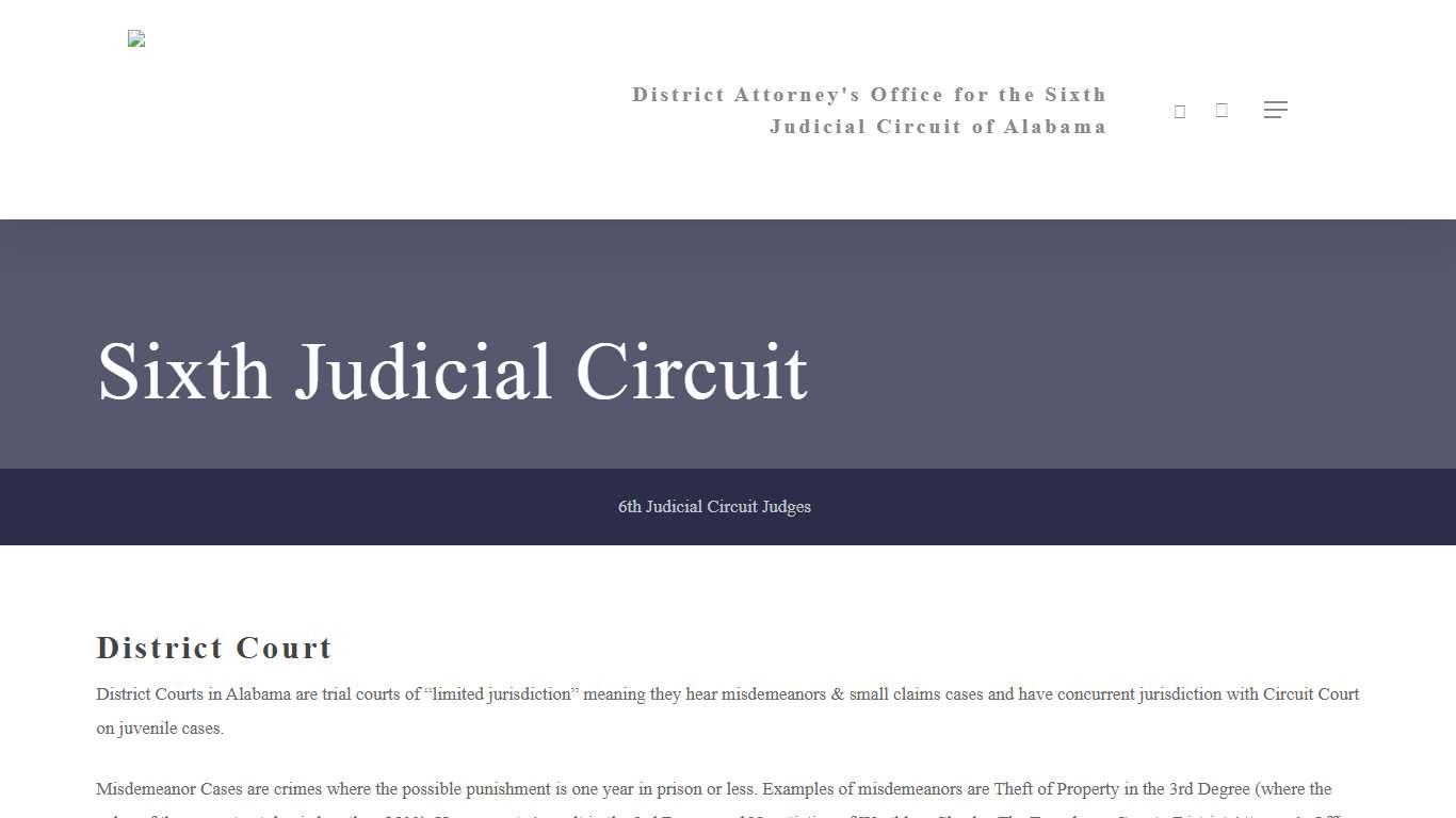 Sixth Judicial Circuit – Tuscaloosa District Attorney's Office